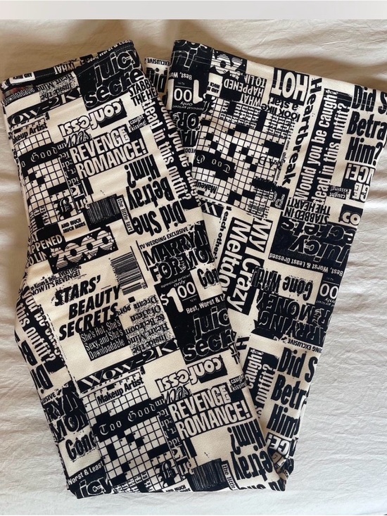Urban Outfitters Pants - Urban Outfitters Black & White Newspaper Print Trousers
